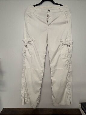 Women’s American Eagle Outfitters Off-White High-Rise Wide Leg Pants